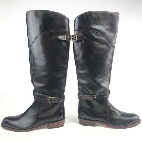Frye Womens Boots Tall Dorado Riding Leather - Picture 3 of 8